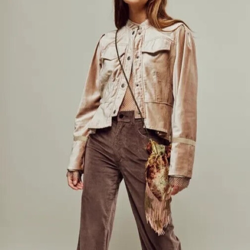NWOT Free People Ballet Racer Velvet Jacket